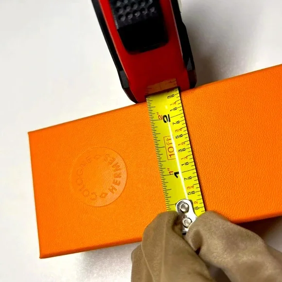 AUTH HERMES H PARIS EMPTY BOX SMALL PRESENTATION GIFT ORANGE BOX 6 x 2.5 Storage